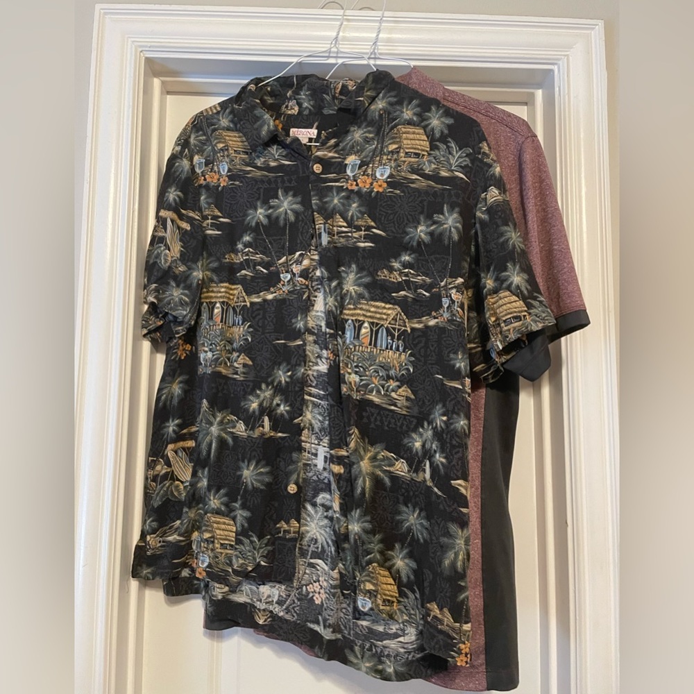 Mens Hawaiian style beach shirt. Would be perfect for family photos!